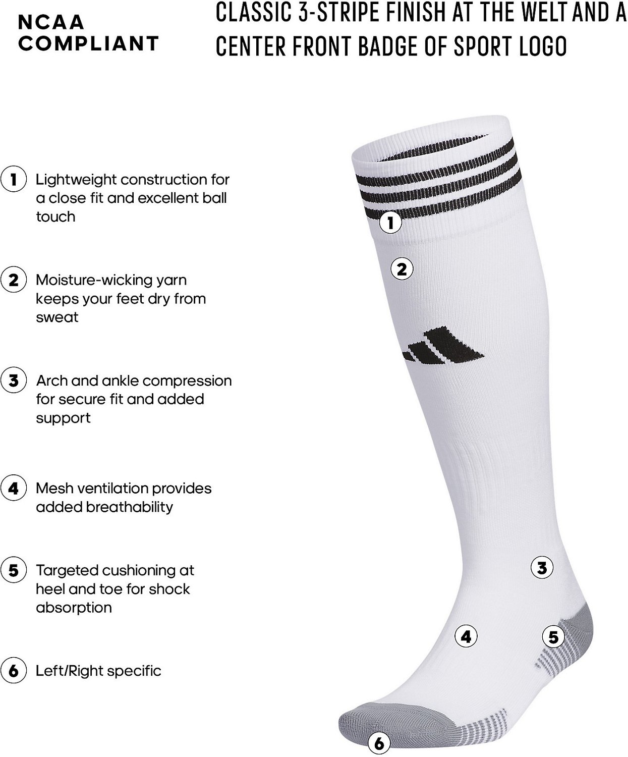 adidas Men's Copa Zone Cushion 5 Over-The-Calf Soccer Socks