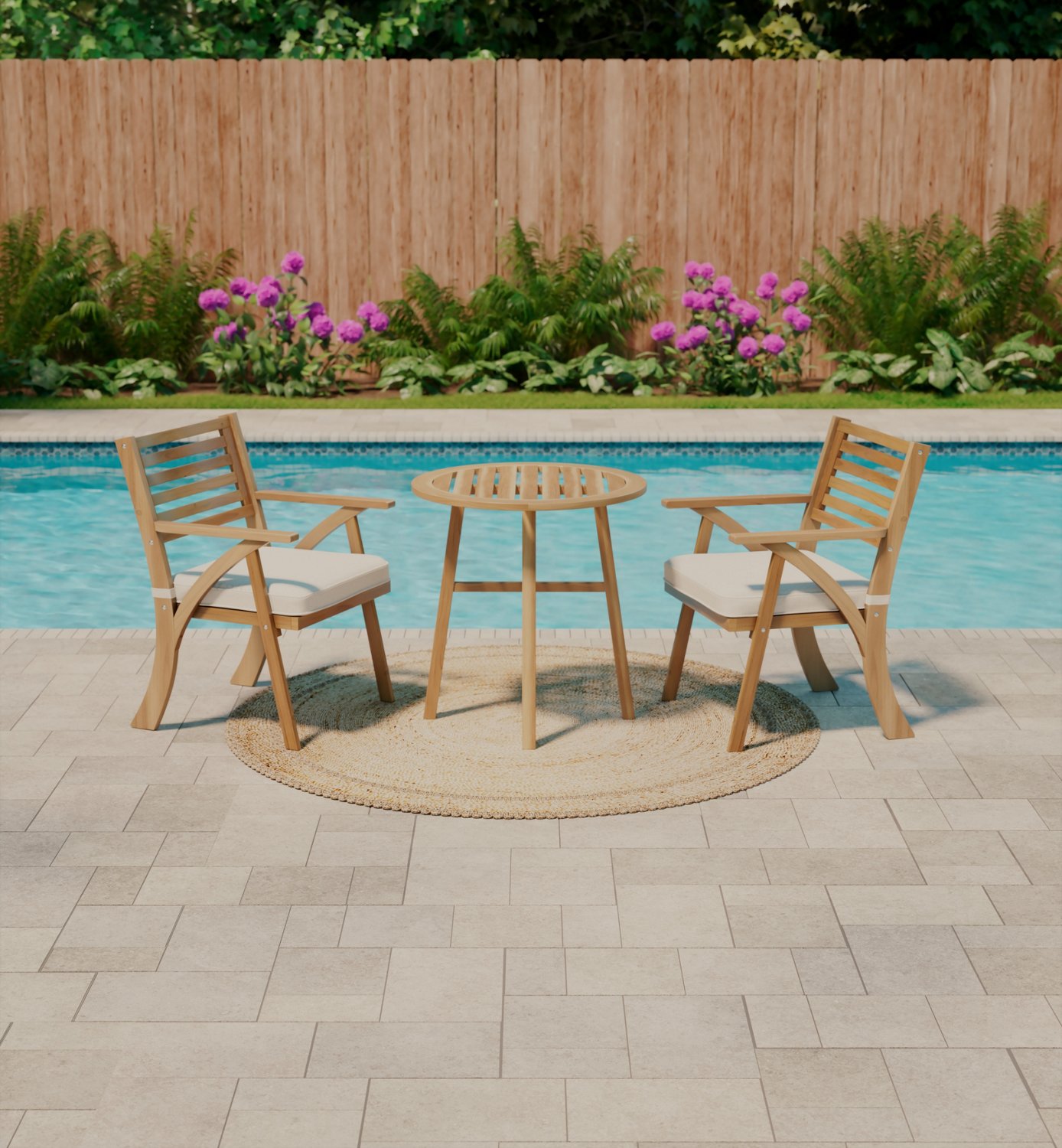 Mosaic Woven Jute Round Rug                                                                                                      - view number 2