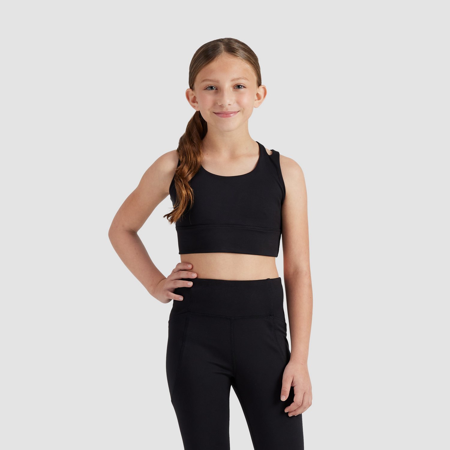 Libella 1-3 Pack Girls' Bustier Microfibre Bras Sports Bra Strap Top  Children's Bra Underwear 3911, Pack of 2 black : : Fashion