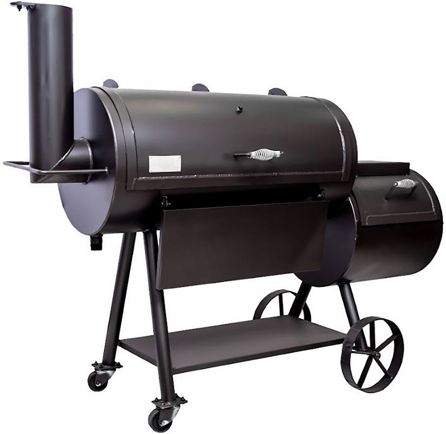 Old Country BBQ Pits Brazos Loaded 35 Offset Charcoal Smoker w/ Counterweight - OC20X60L