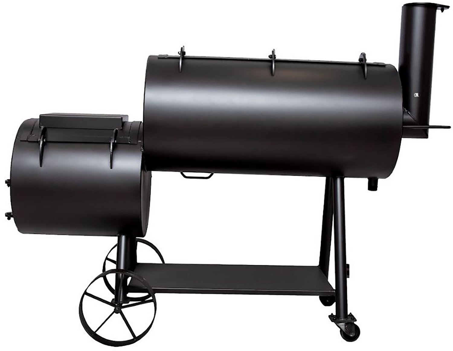 Old Country BBQ Pits Brazos Loaded 35 Offset Charcoal Smoker w/ Counterweight - OC20X60L