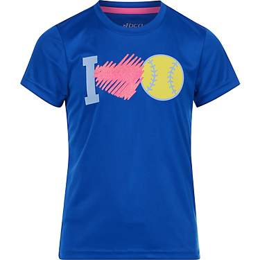 BCG Girls' Training Turbo Heart Softball T-shirt                                                                                