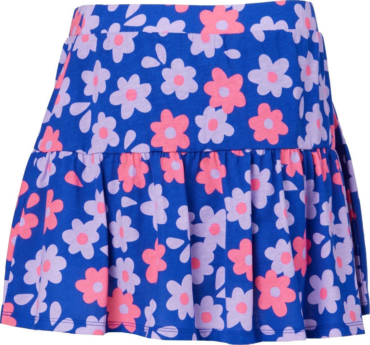 BCG Girls' Tiered Knit Printed Skort - view number 2