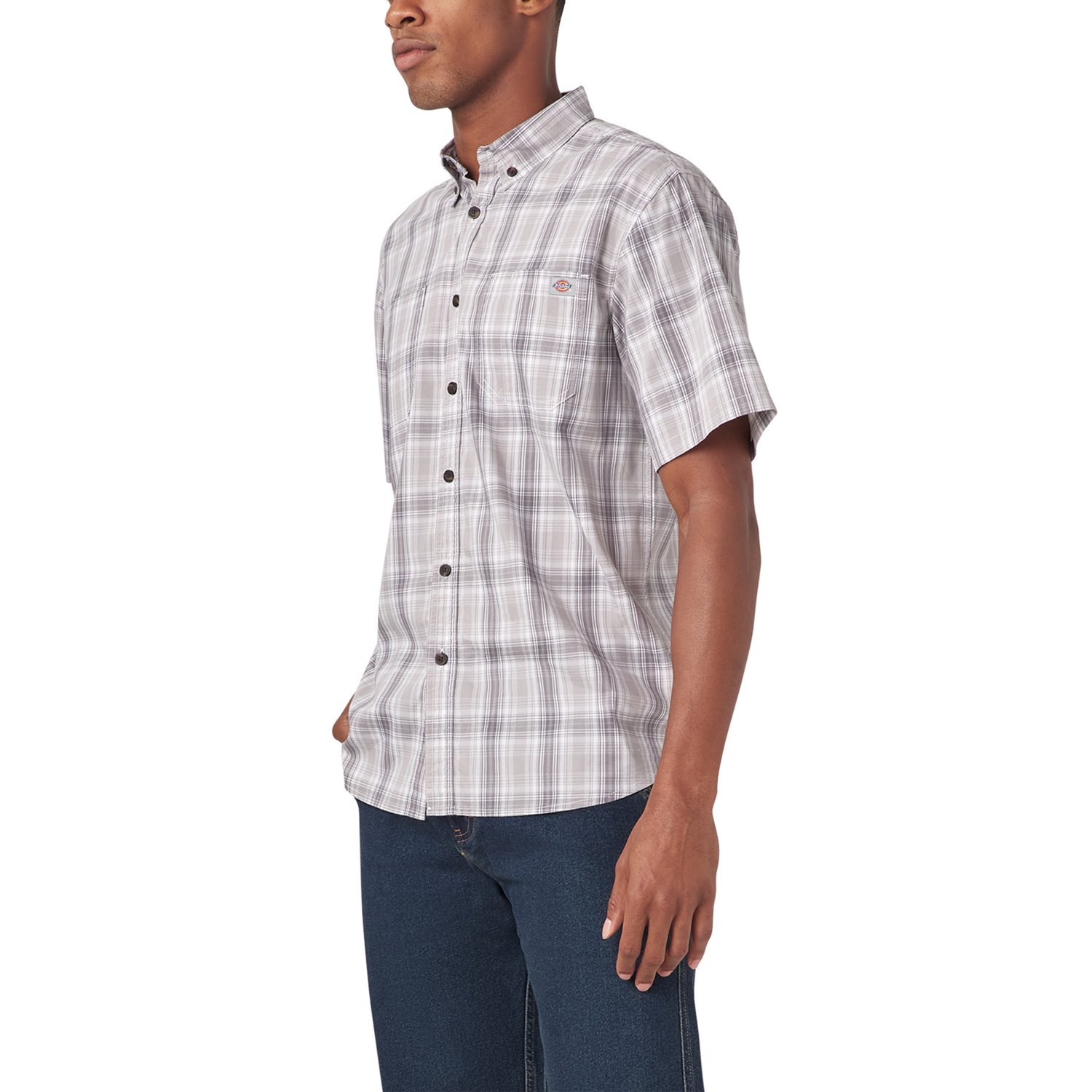 Dickies Men's Flex Woven Plaid Button Down Work Shirt - view number 3