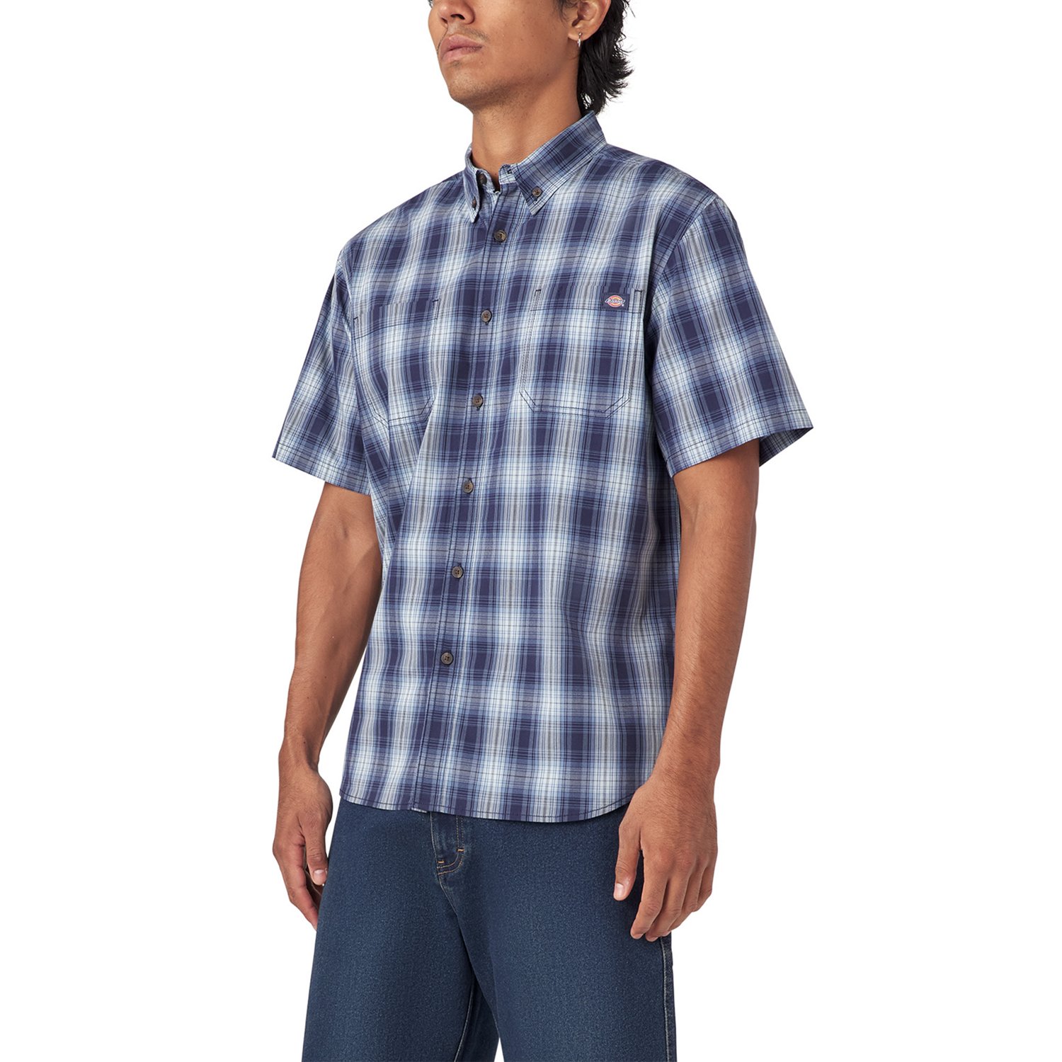 Dickies Men's Flex Woven Plaid Button Down Work Shirt - view number 3