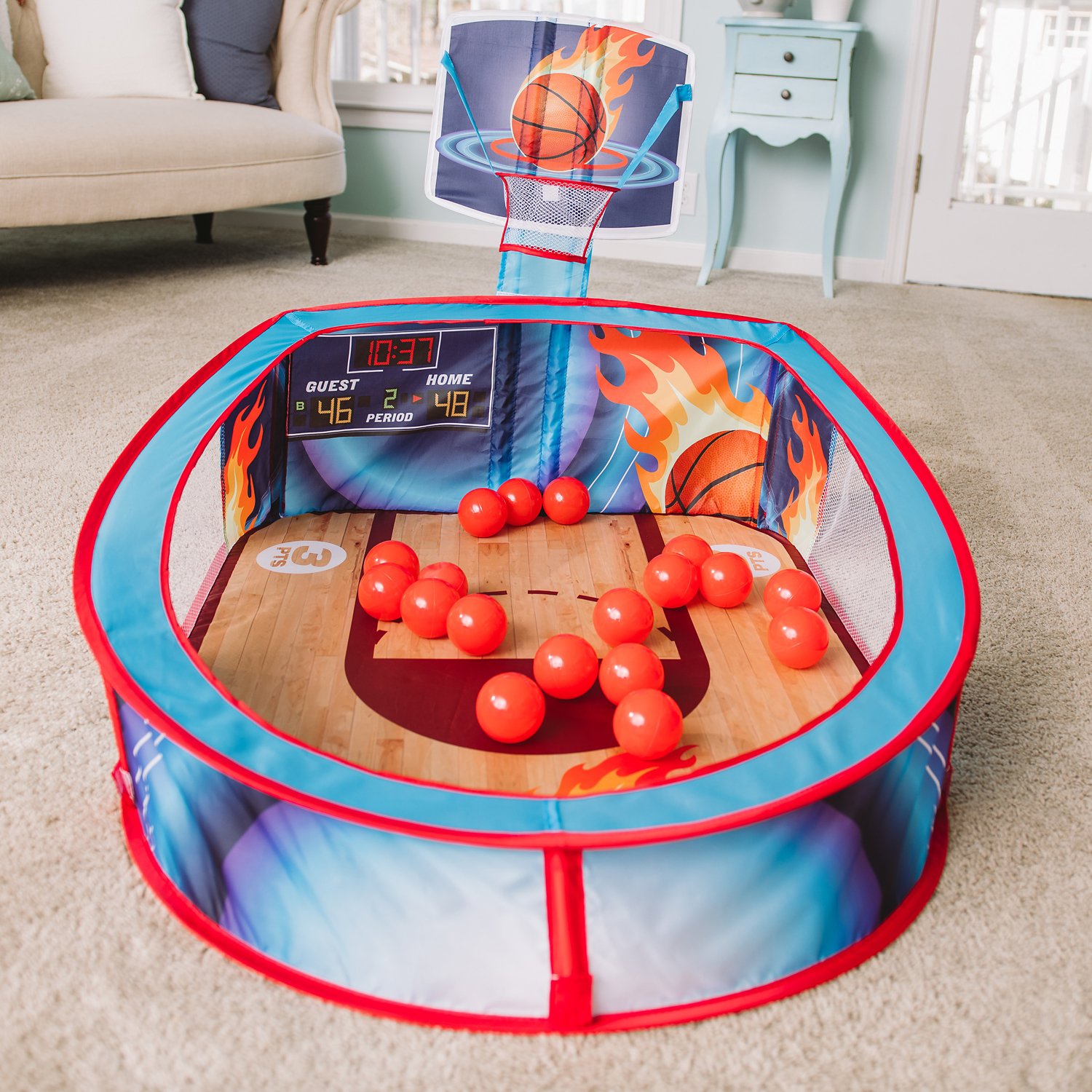 Sunny Days Entertainment Pop-N-Play Basketball Pit with Balls                                                                    - view number 4