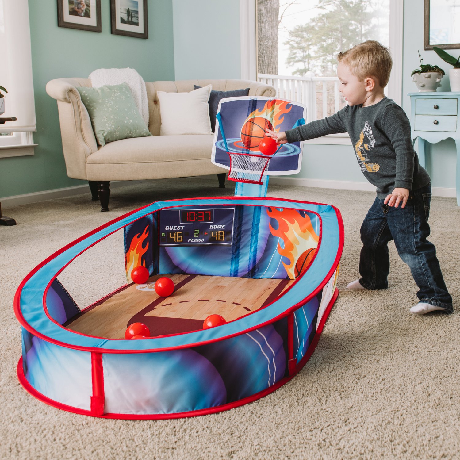 Sunny Days Entertainment Pop-N-Play Basketball Pit with Balls                                                                    - view number 5