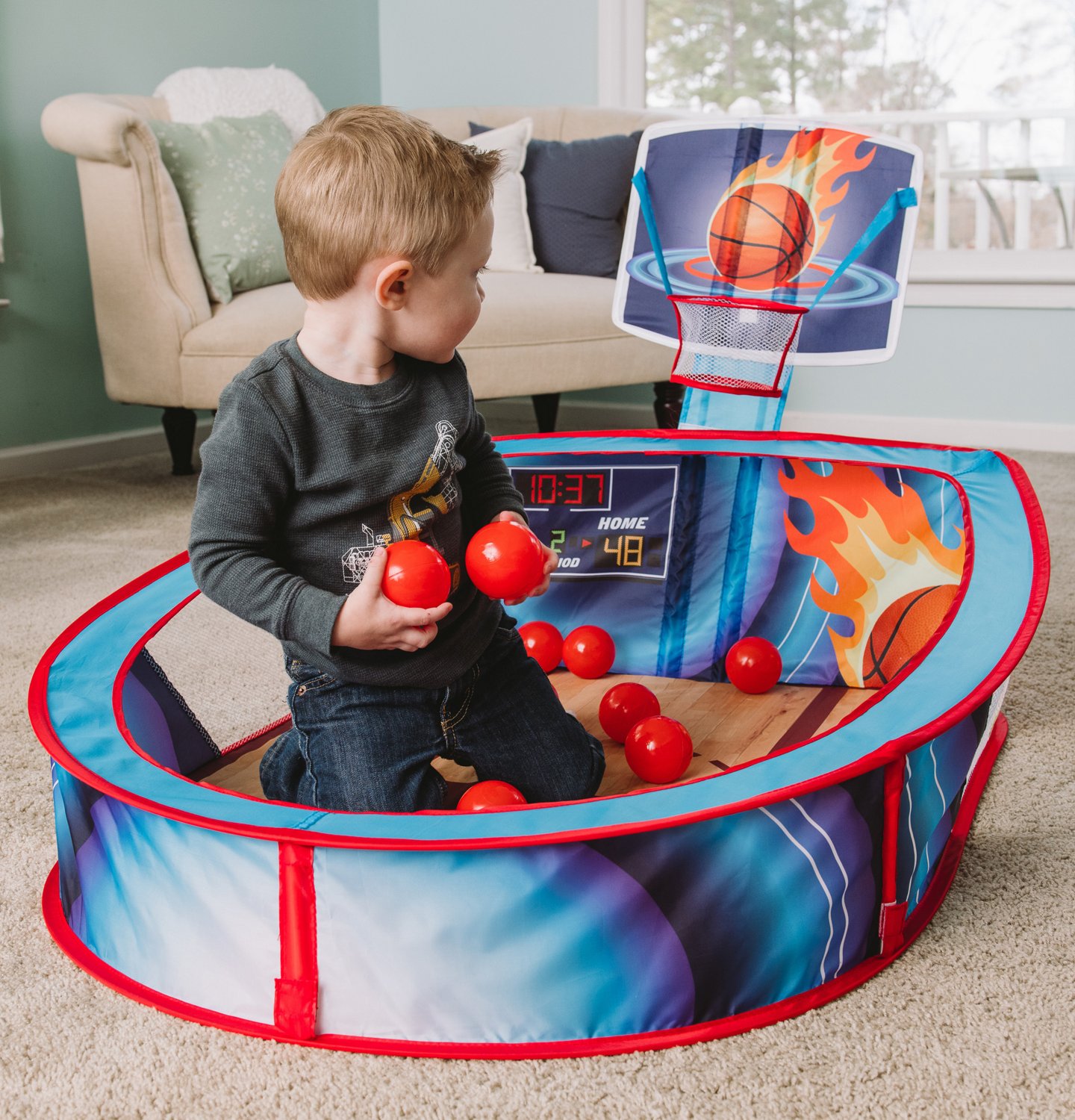 Sunny Days Entertainment Pop-N-Play Basketball Pit with Balls                                                                    - view number 6