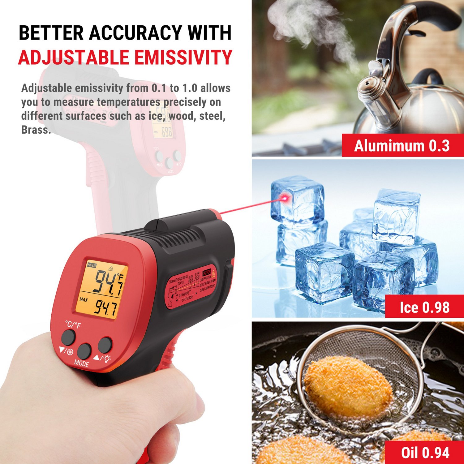 ThermoPro TP30Q Infrared Thermometer                                                                                             - view number 7