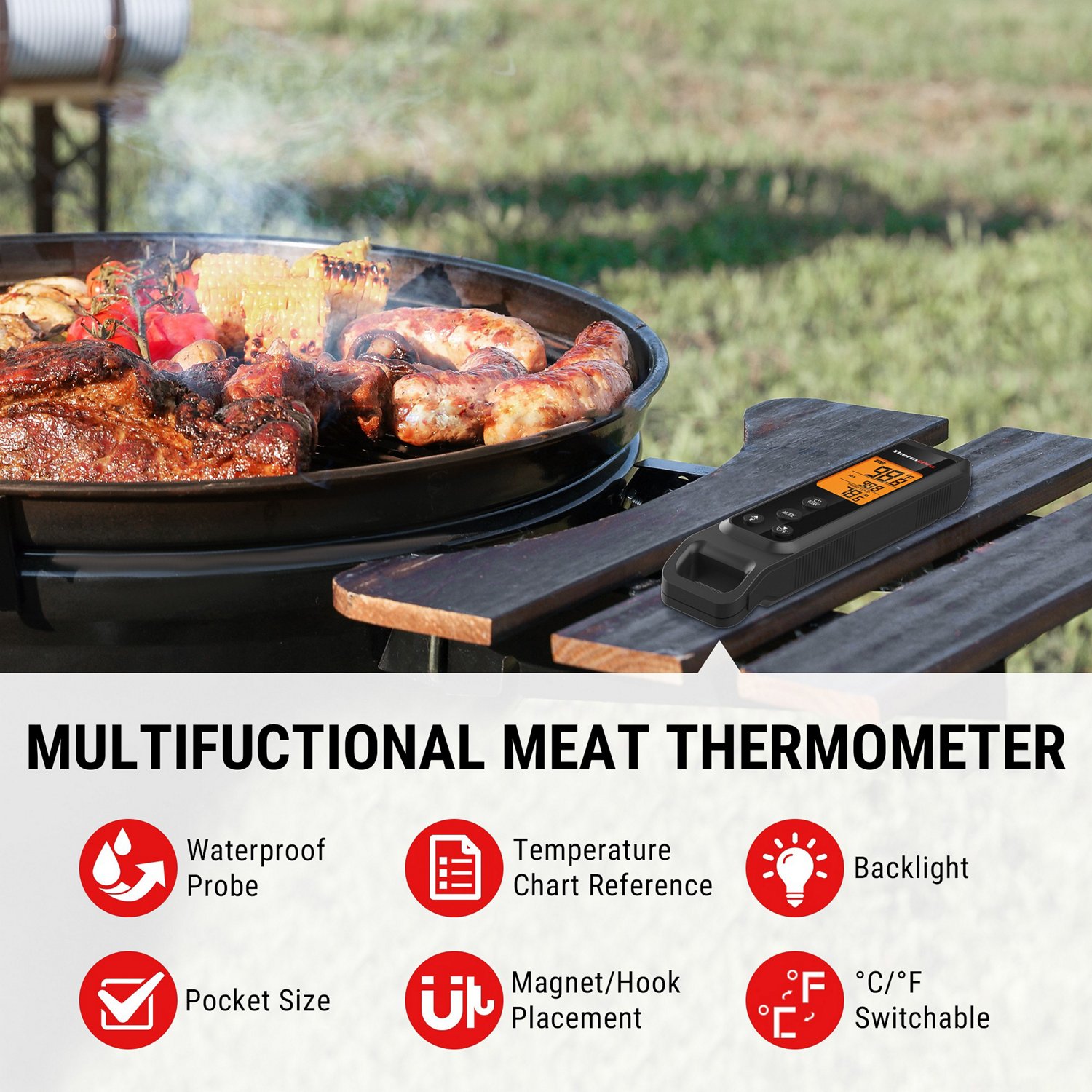 ThermoPro TP420W 2-in-1 Instant Read Thermometer                                                                                 - view number 2