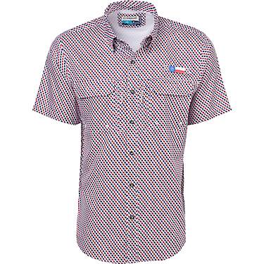 Magellan Outdoors Men's FishGear Local State Texas Print Short Sleeve Button-Down Shirt                                         