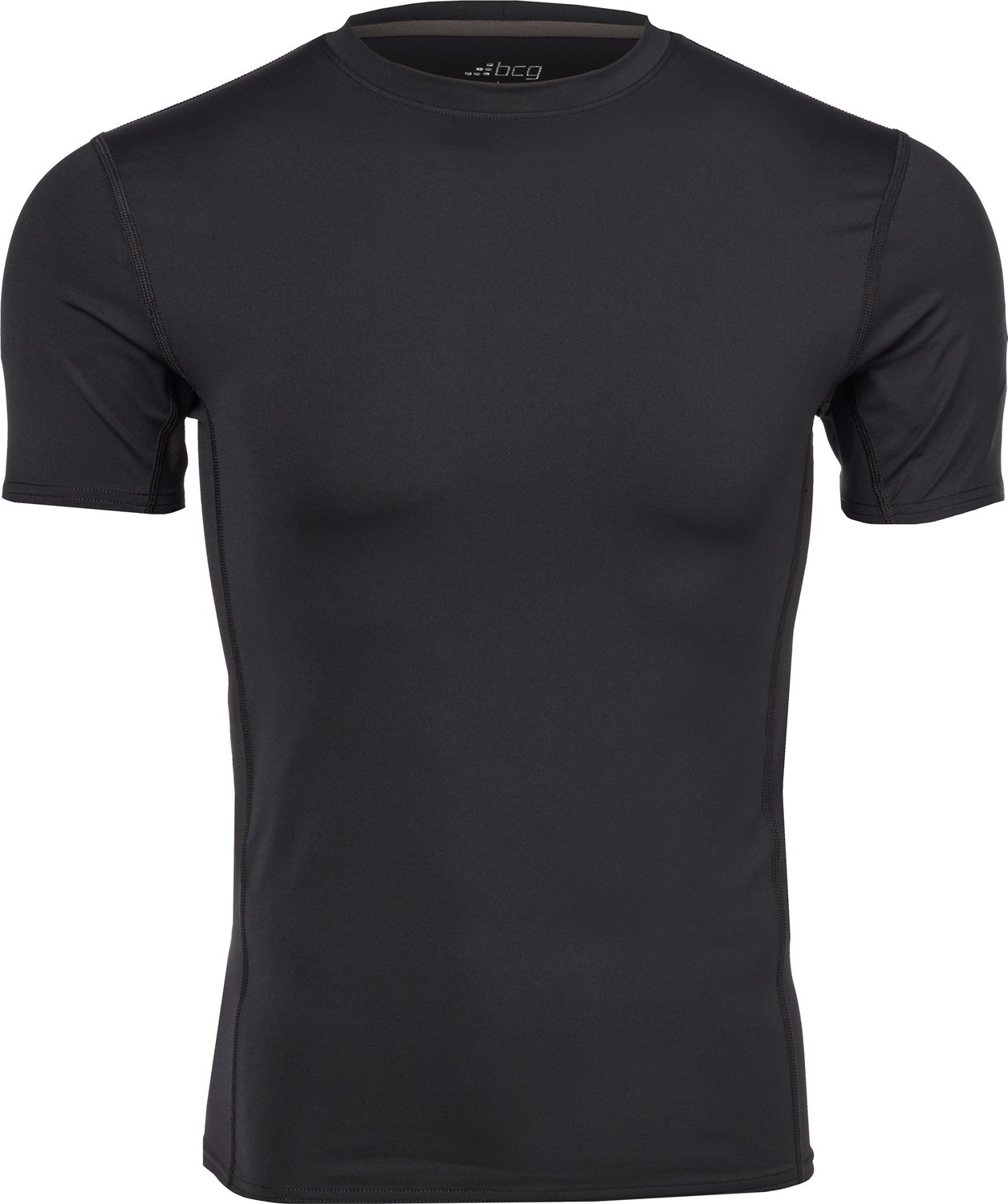 BCG Men's Compression Mesh Short Sleeve Top Caviar