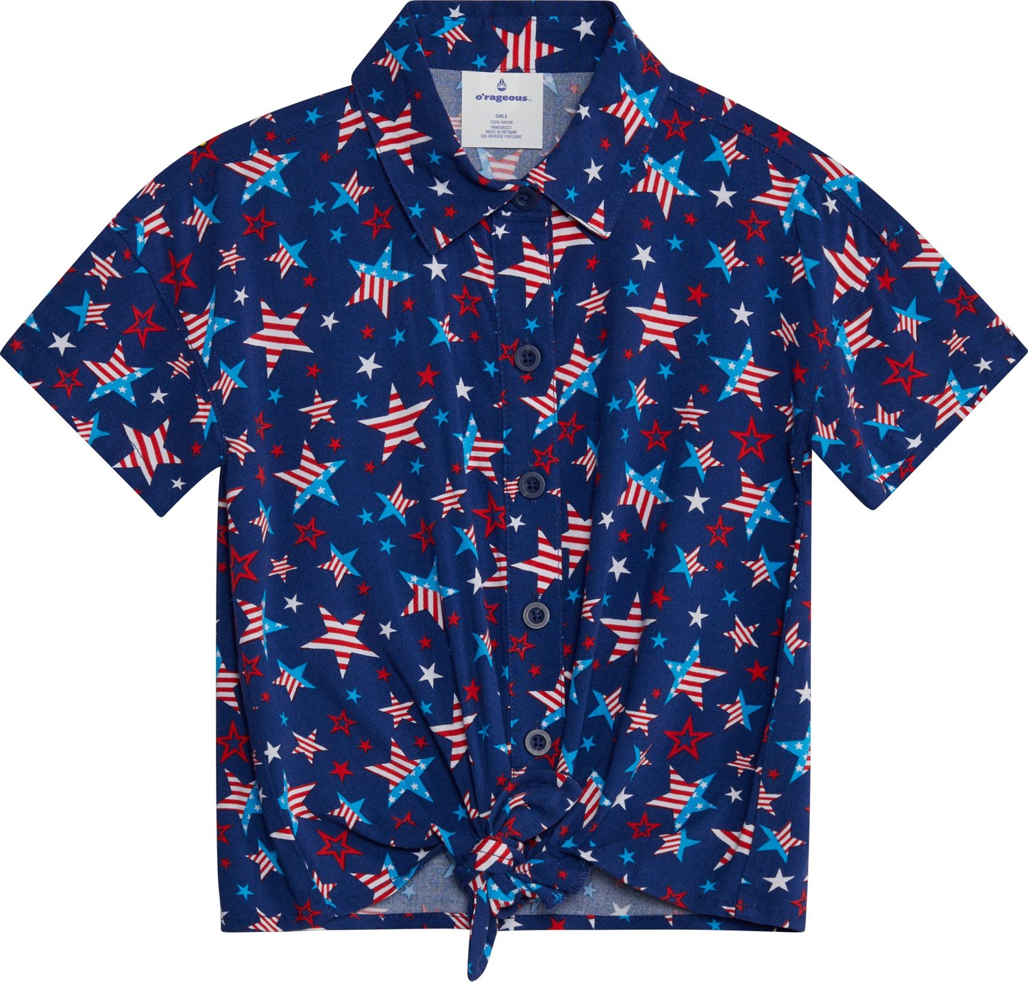 O'Rageous Girls' Cabana Short Sleeve Top