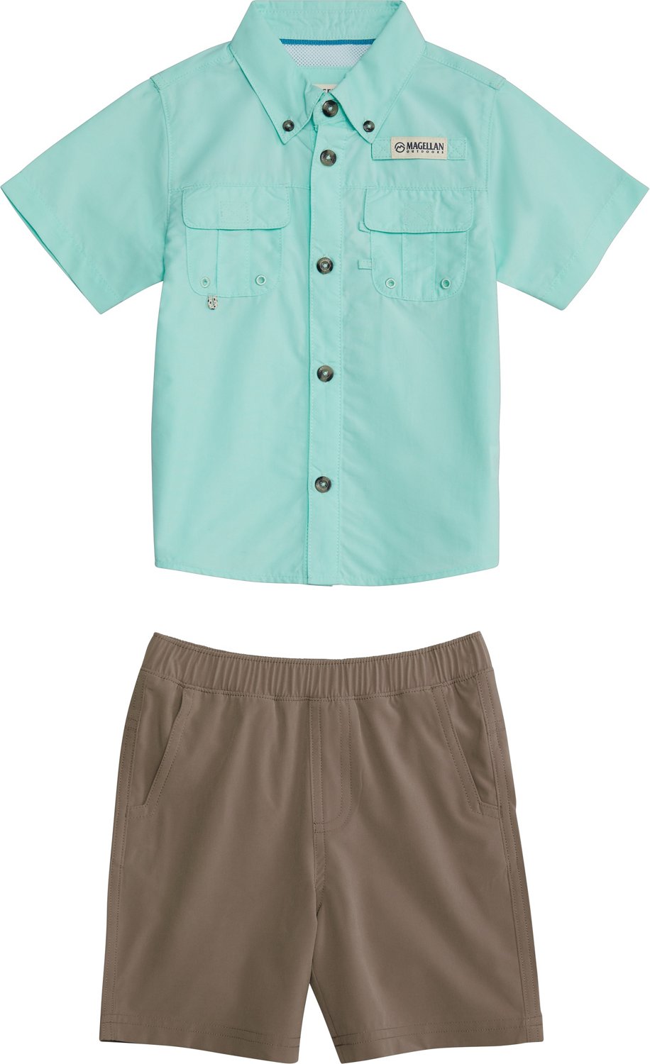 Magellan Outdoors Toddler Boys' Laguna Madre Short-Sleeve Shirt and Shorts  Set