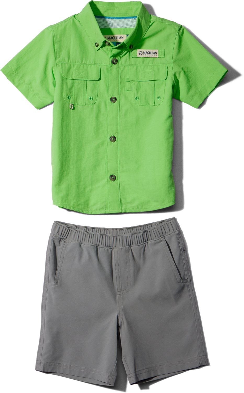 Magellan Outdoors Boys' Laguna Madre Short Sleeve Shirt and Shorts Set