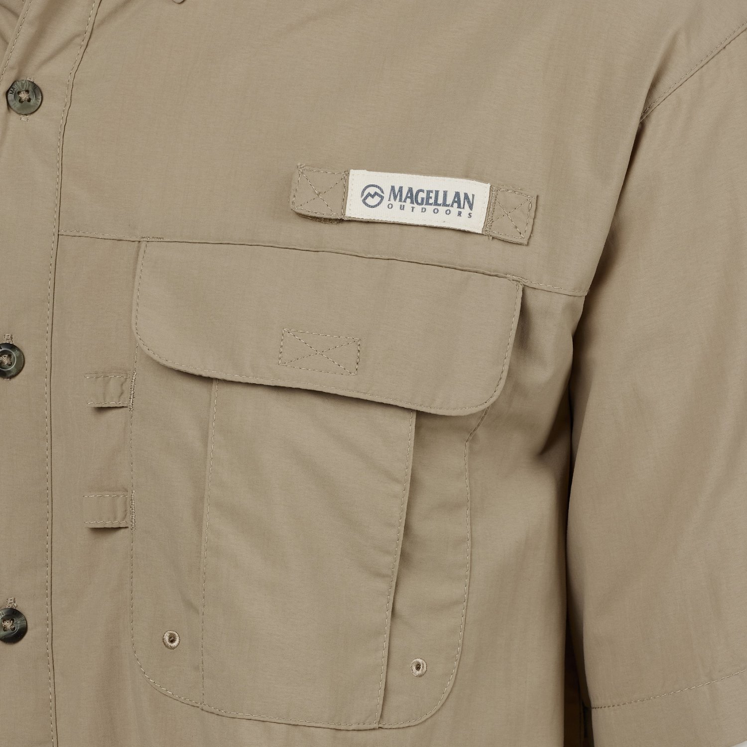 Magellan Outdoors Men's Laguna Madre Solid Short Sleeve Fishing Shirt                                                            - view number 5