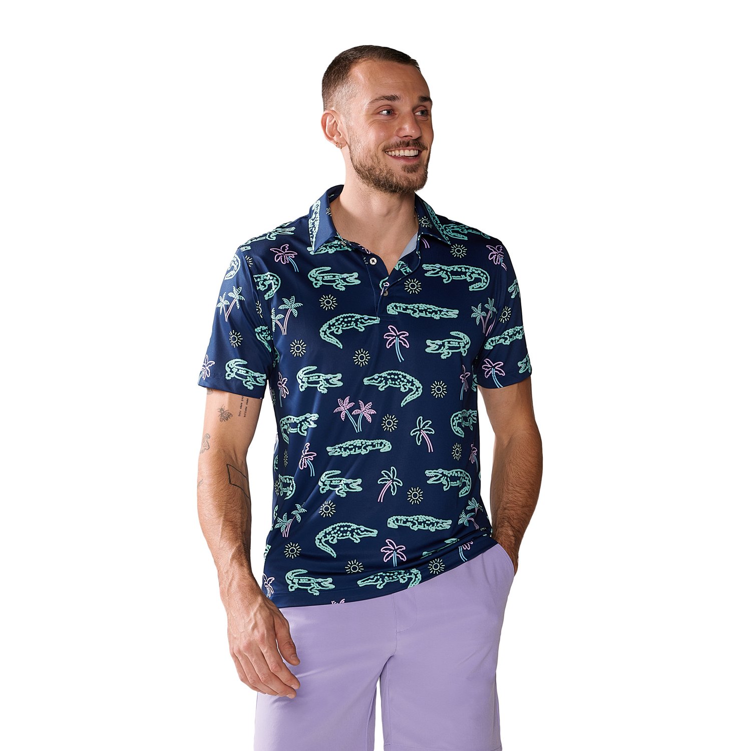 Chubbies Men's The Neon Glade Performance 2.0 Polo Shirt | Academy