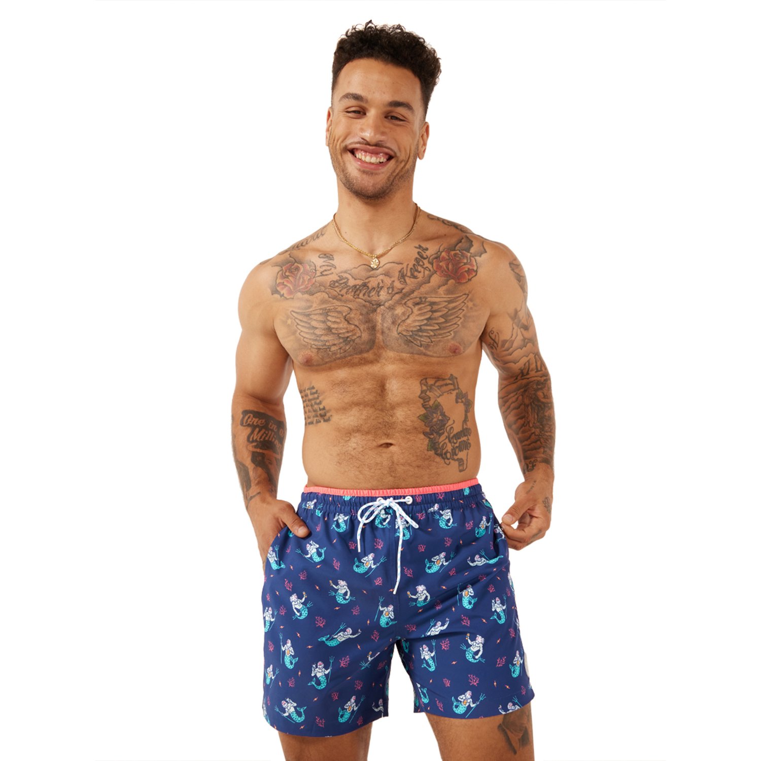 Chubbies Men's The Triton of the Seas Classic Swim Trunks 5.5 in
