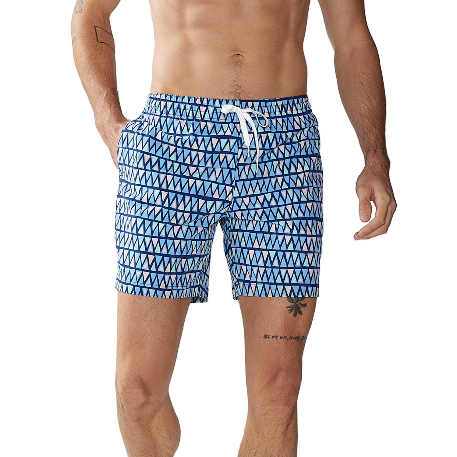 Chubbies Mens The Triangu Laters Classic Swim Trunks 7 In Academy 