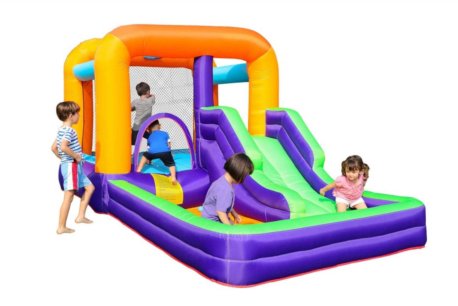 CocoNut Castles Jumpy Bouncy Castle with Slide and Splash Pad Academy