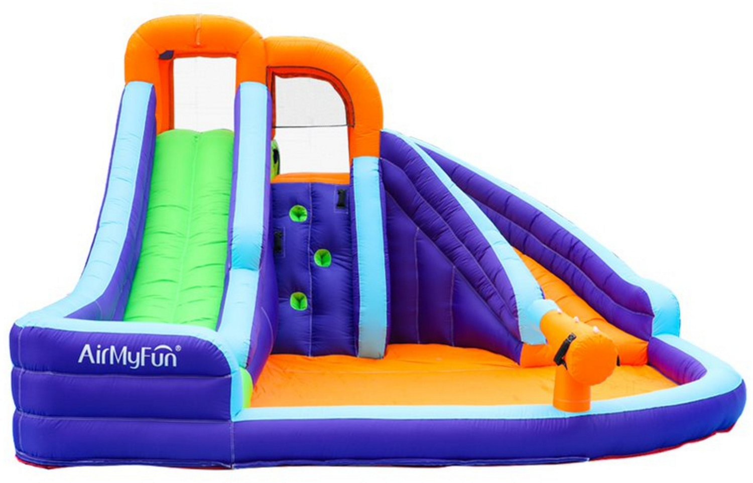 CocoNut Castles Double Slide Water Park with Climbing Wall and Water Cannon                                                      - view number 1