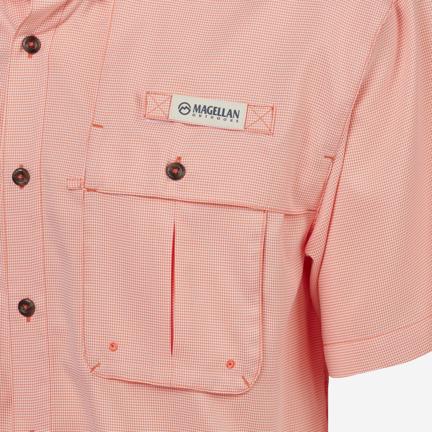 Magellan Outdoors Men's Aransas Pass Mini Check Short Sleeve Shirt - view number 3
