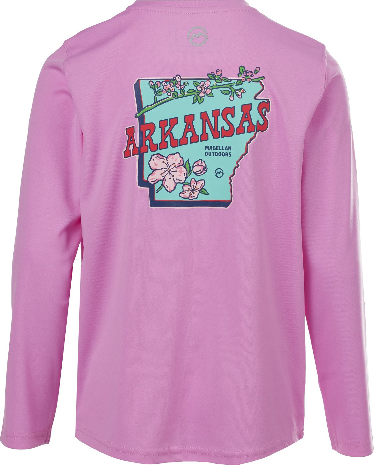 Magellan Outdoors Girls' Arkansas Local State Graphic Crew Long Sleeve  T-shirt