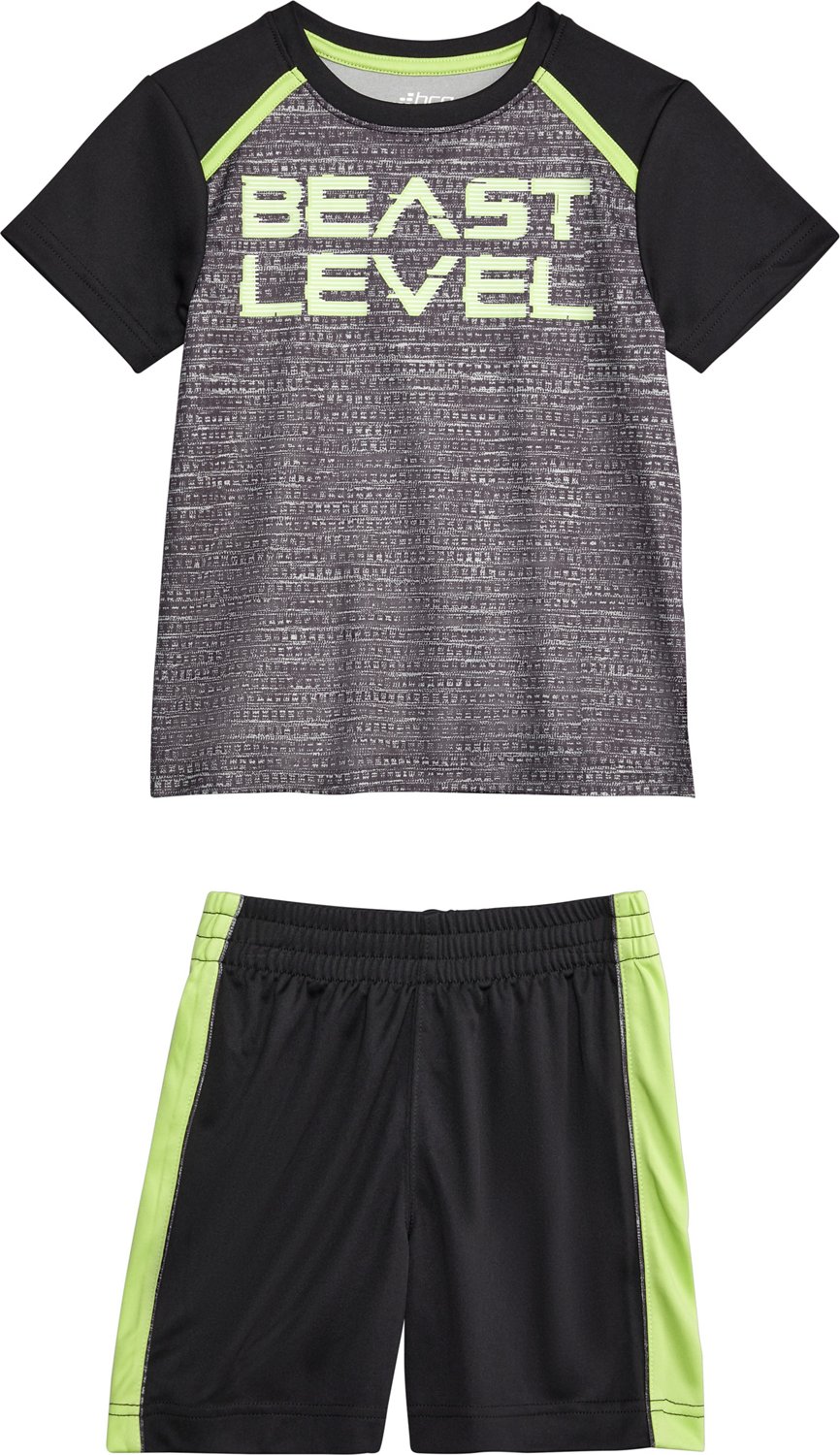 BCG Toddler Boys' Beast Level Short Sleeve T-shirt and Shorts Set