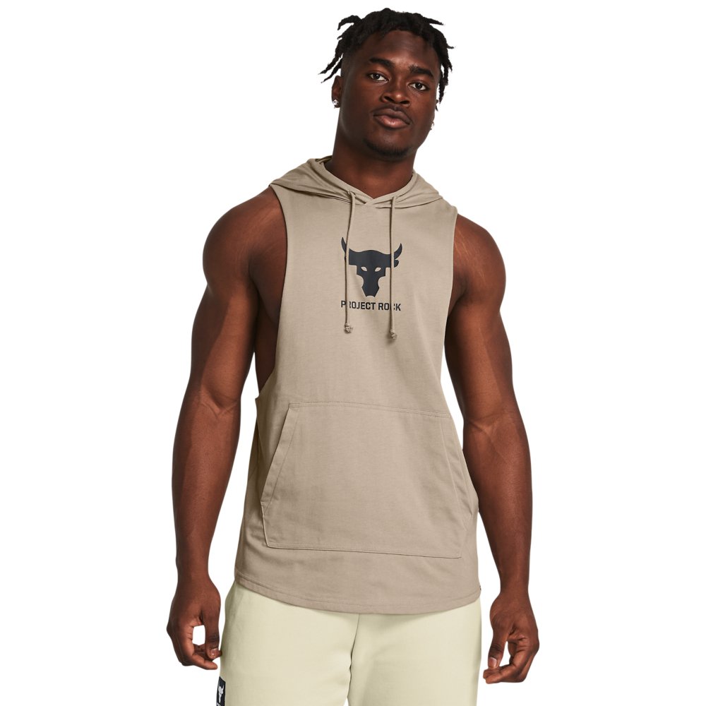 Under Armour Men's Project Rock Sleeveless Hoodie in Red for Men