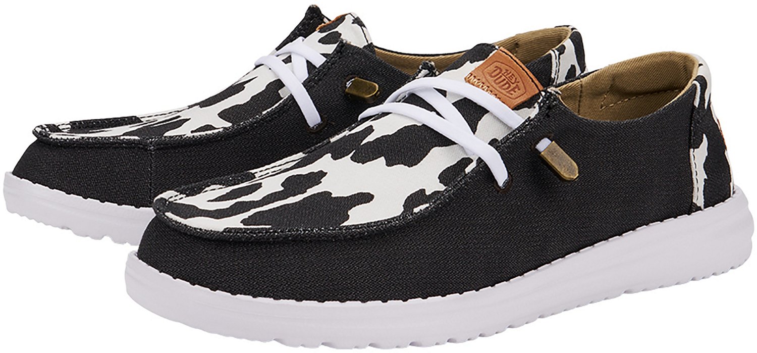 HEYDUDE Women's Wendy Cow Print Shoes - view number 3