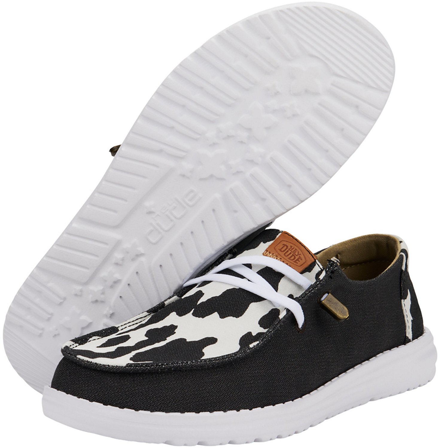 HEYDUDE Women's Wendy Cow Print Shoes - view number 7