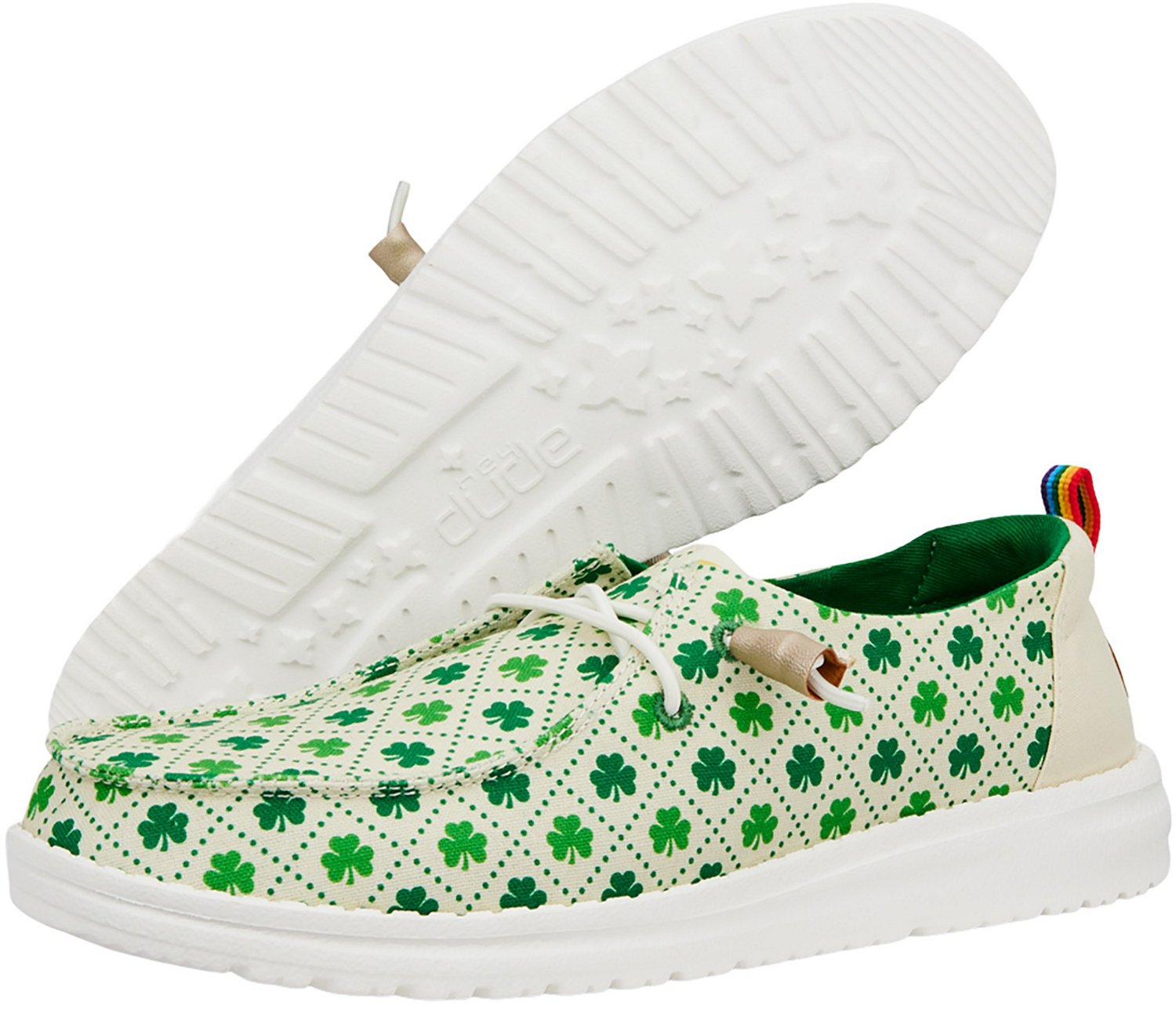 HEYDUDE Women's Lucky Shamrock Wendy Shoes