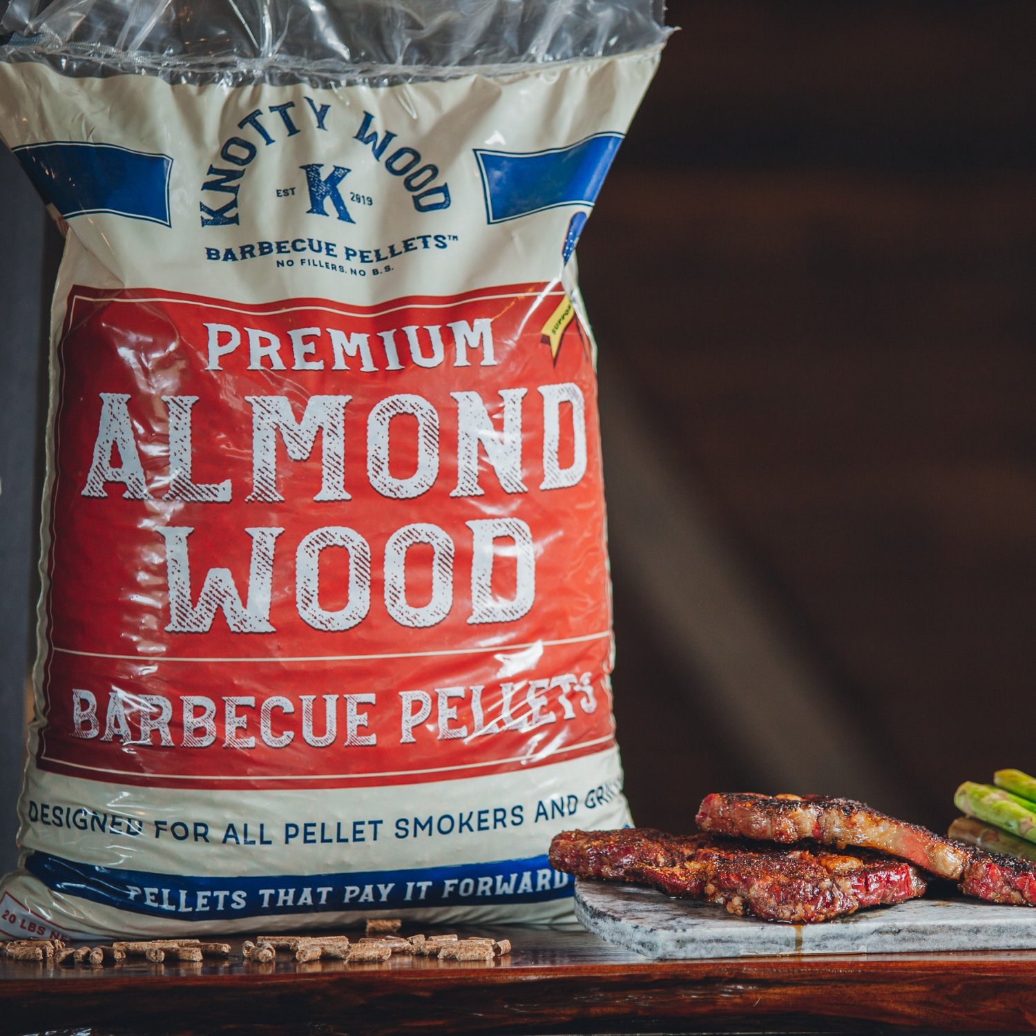 Knotty Wood Barbecue Company 20 lb 100% Almond Wood Pellets - view number 5