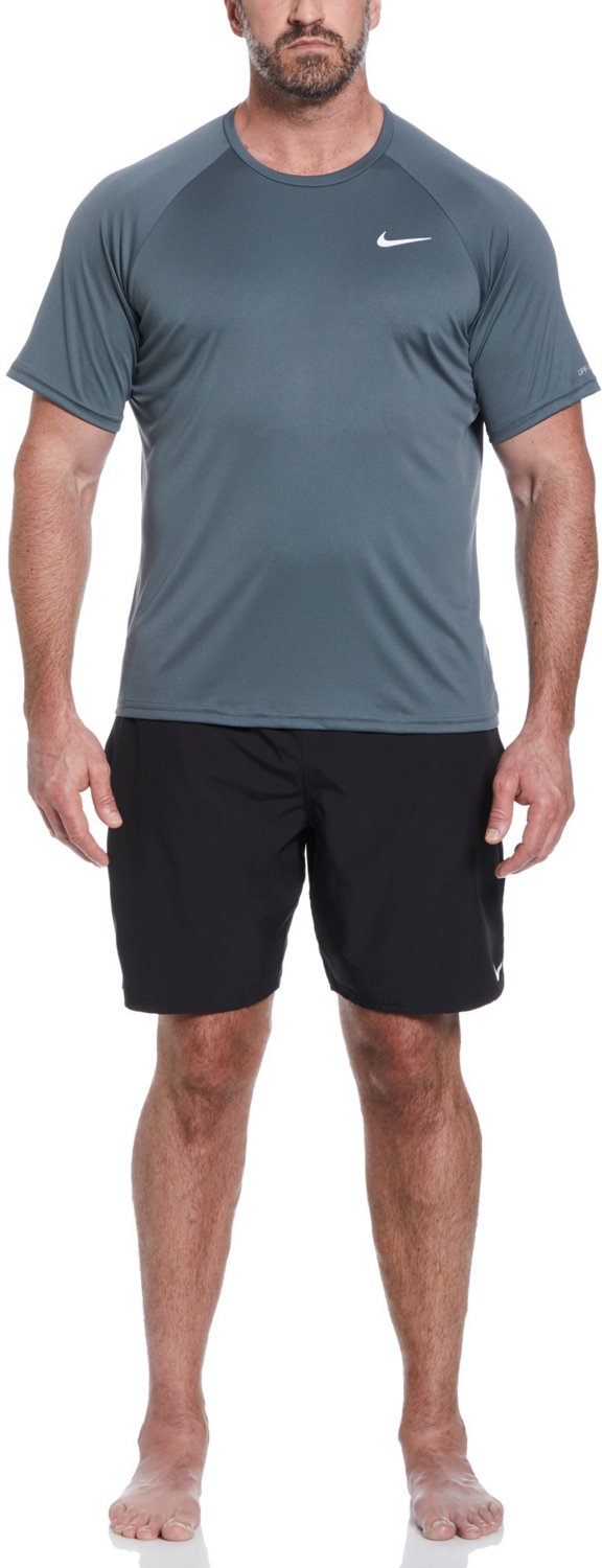 Nike Men's Big and Tall Swim Essential Short Sleeve Hydroguard Swim Top - view number 4