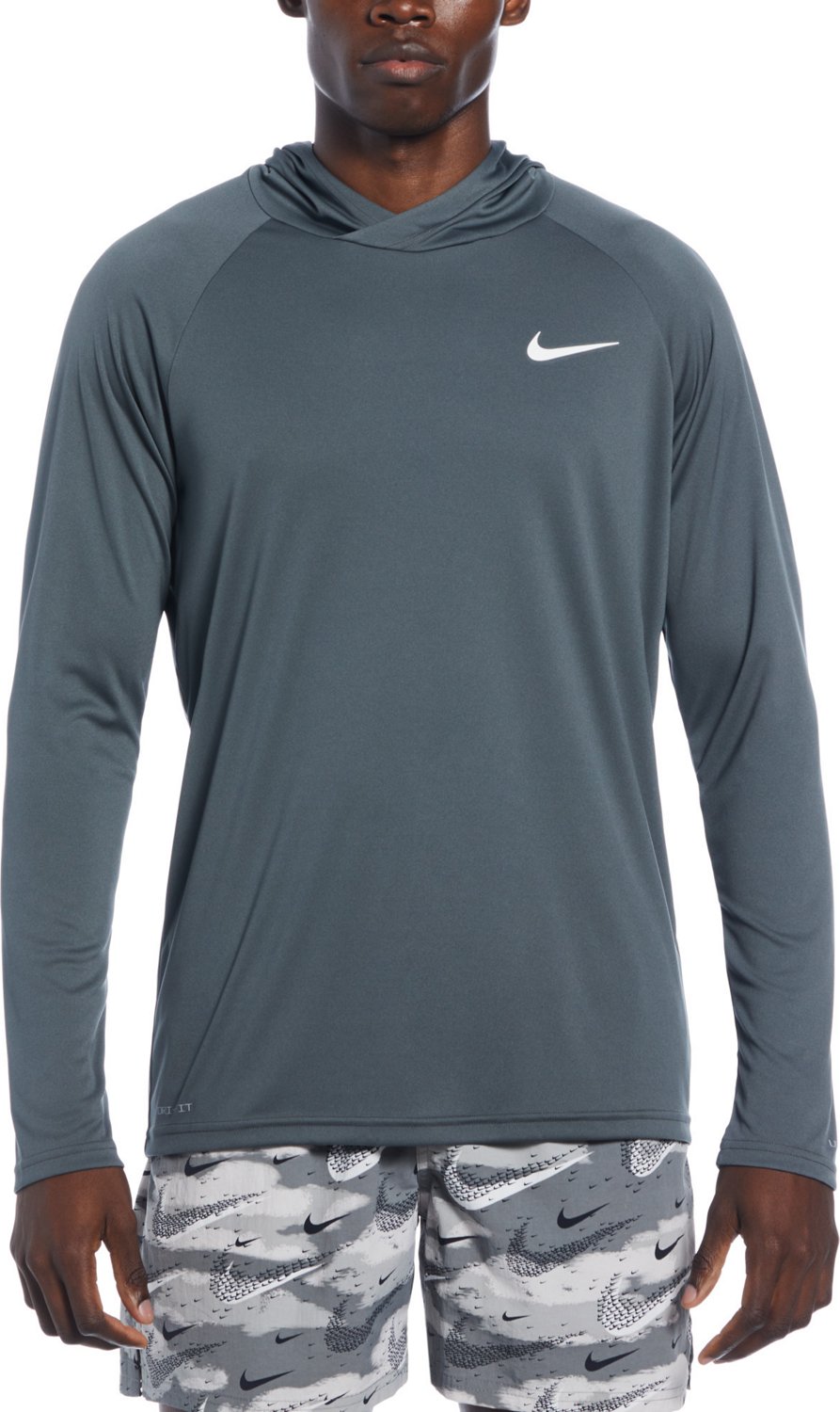 Nike Men s Swim Essential Long Sleeve Hooded Hydroguard Swim Top Academy