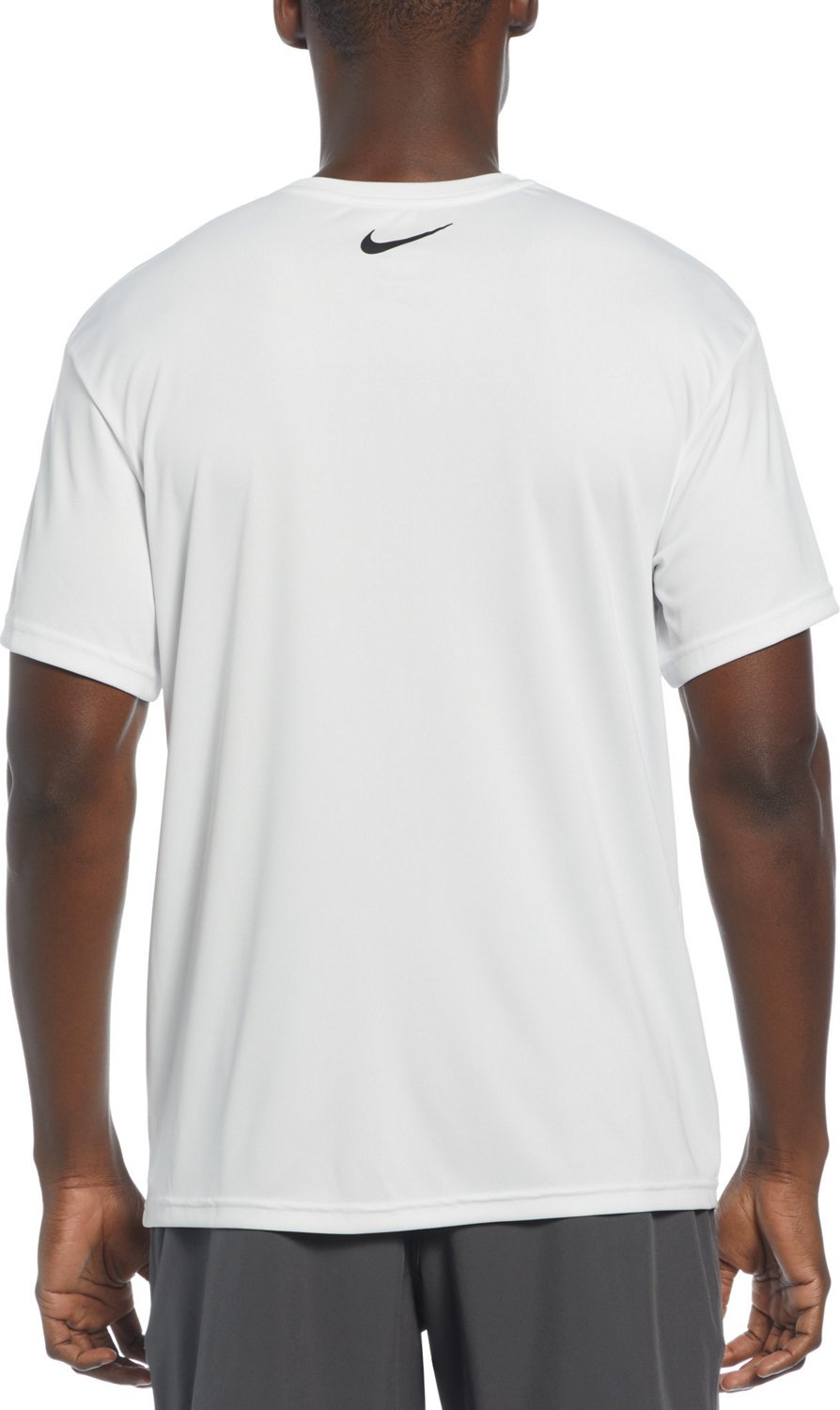 Nike Men's Swim Stacked Swoosh Short Sleeve Hydroguard Swim Top - view number 2