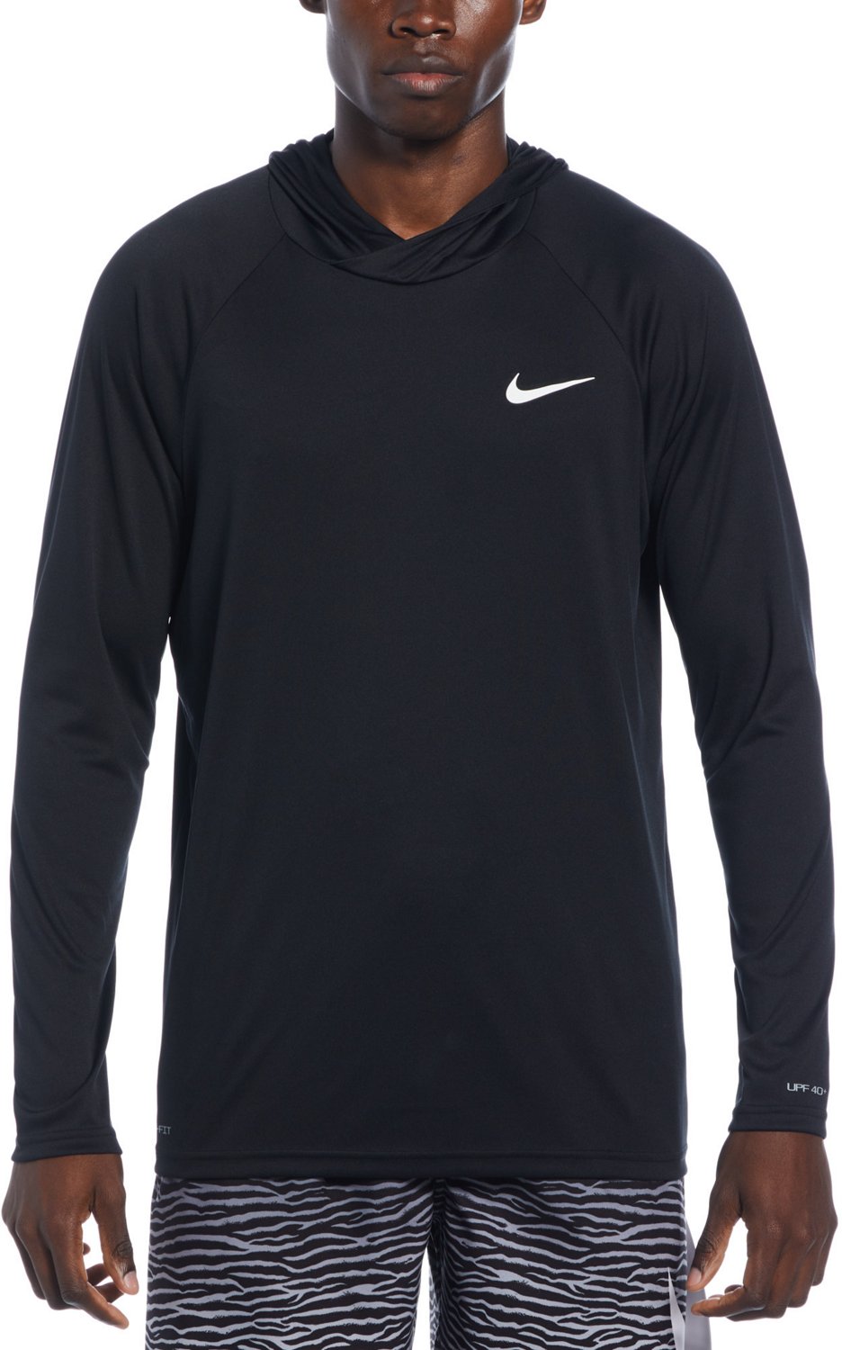 Nike Men's Swim Essential Long Sleeve Hooded Hydroguard Swim Top