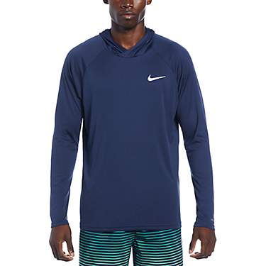 Nike Men's Swim Essential Long Sleeve Hooded Hydroguard Swim Top                                                                
