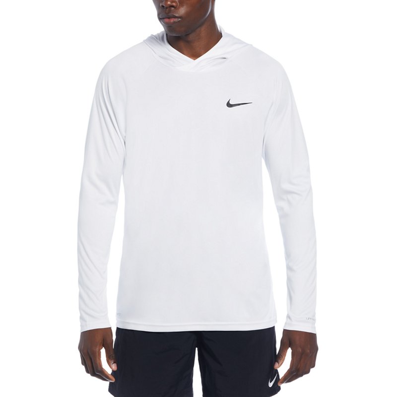 Nike Men's Swim Essential Long Sleeve Hooded Hydroguard Swim Top