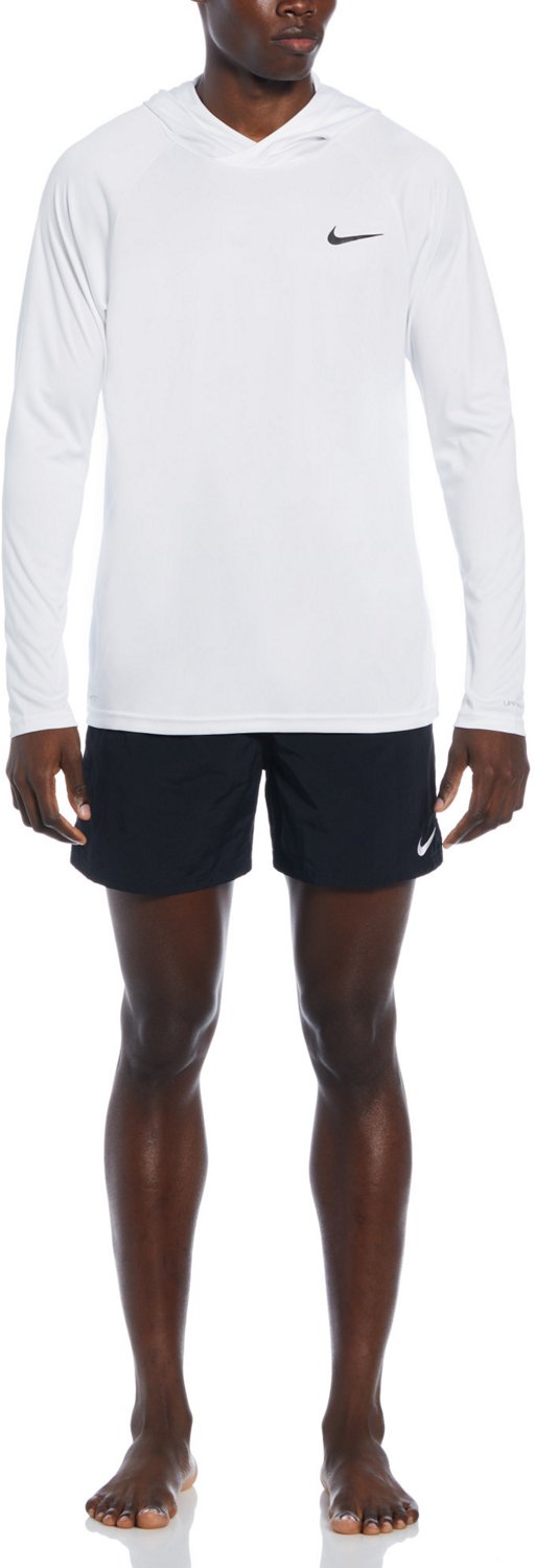 Nike Men's Swim Essential Long Sleeve Hooded Hydroguard Swim Top - view number 3