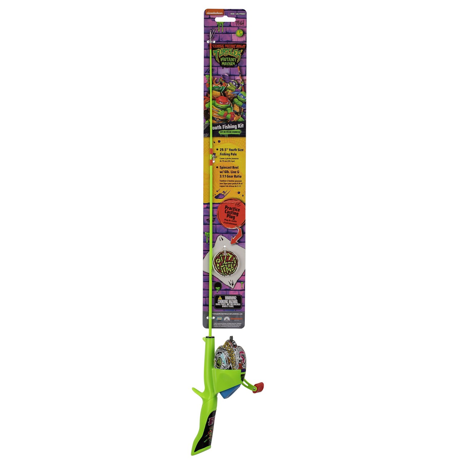 Kid Casters Youth Teenage Mutant Ninja Turtles Spincast Rod and Reel Combo