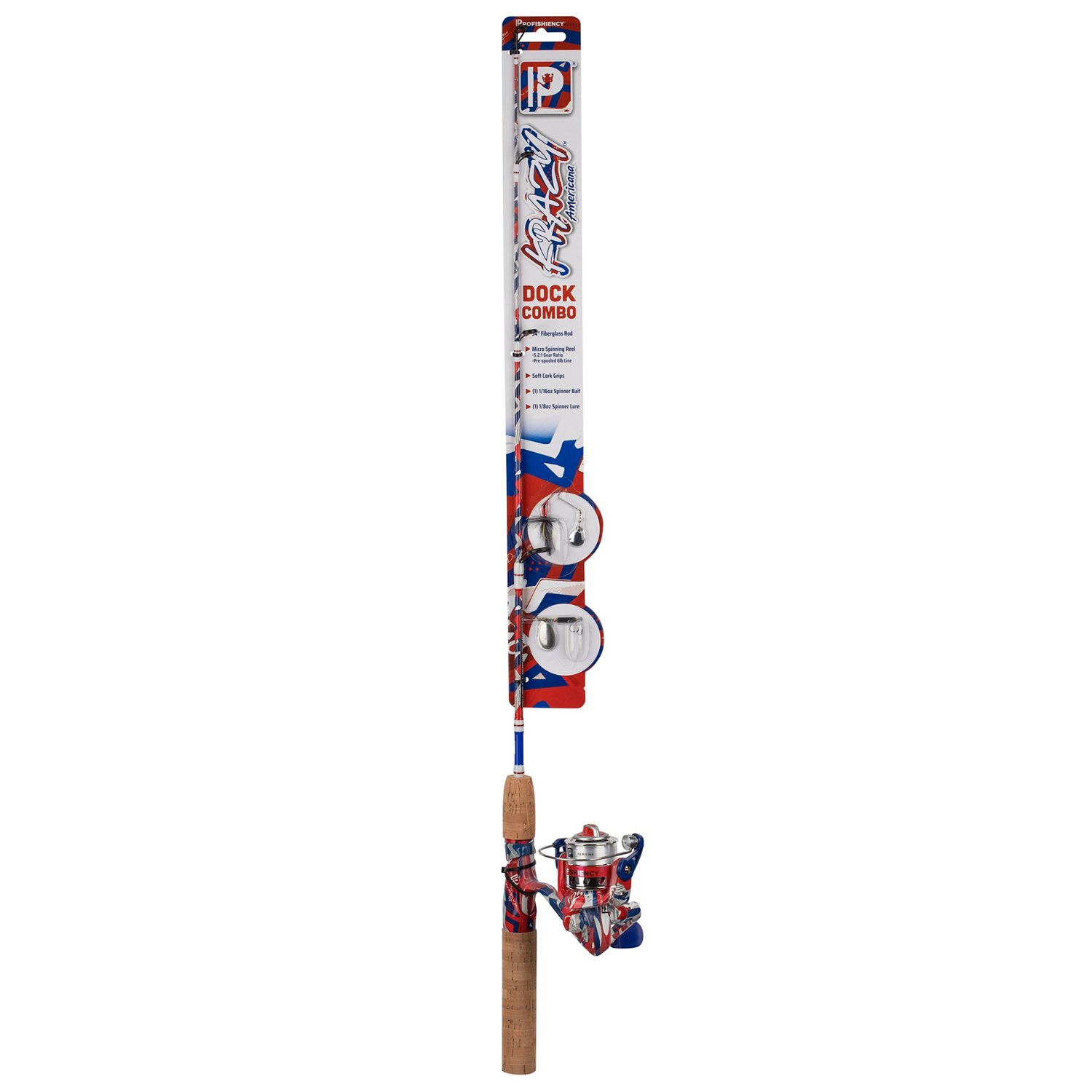 ProFISHiency Krazy Americana Dock Spinning Rod and Reel Combo - view number 8