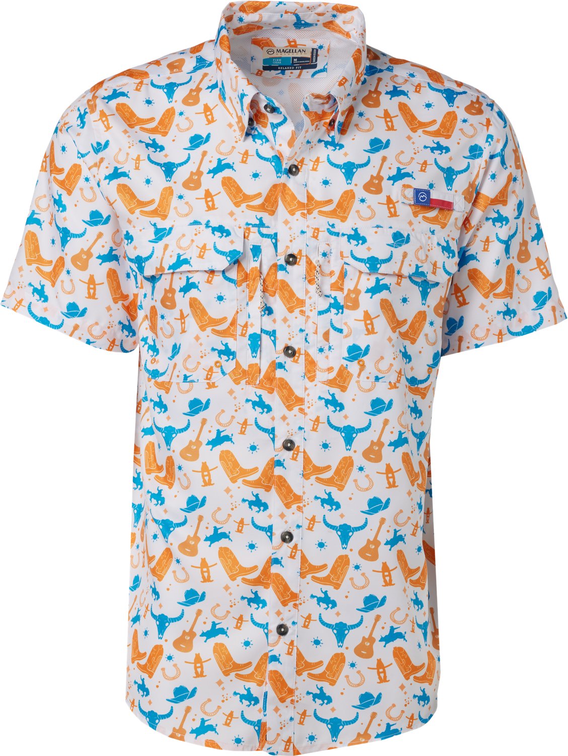 Magellan Men's Howdy Houston Livestock Show and Rodeo Print Short Sleeve Shirt