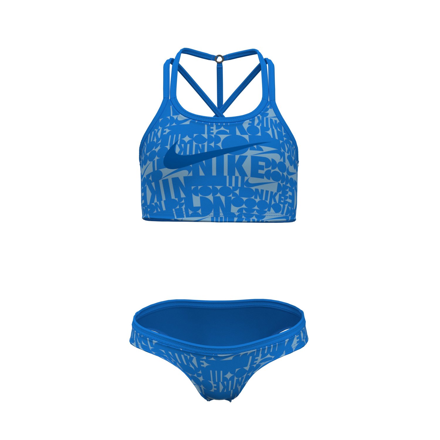 Nike Girls' Logo Tape Racerback Bikini and Short Set