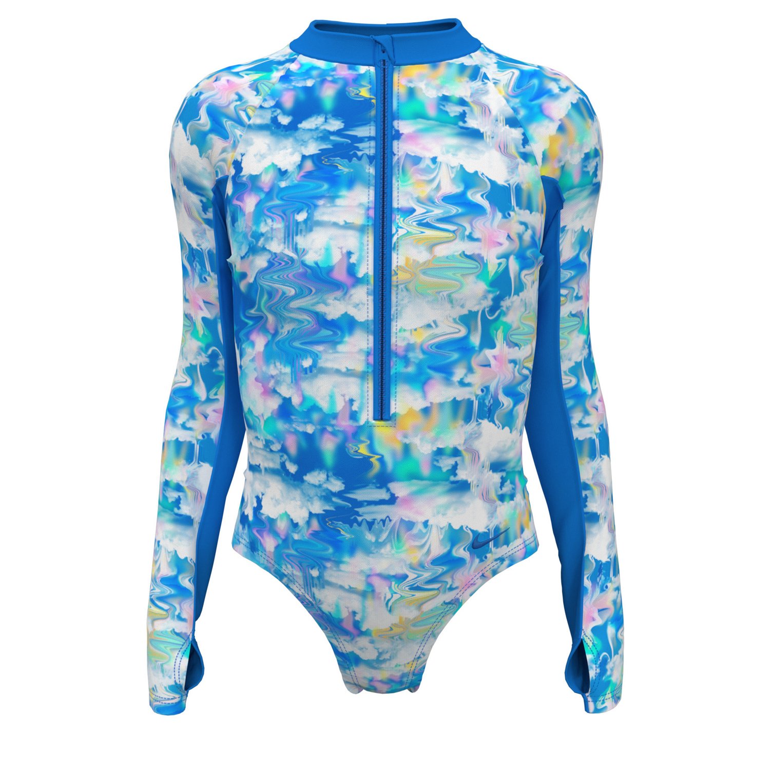 Nike Girls' Dream Clouds Long Sleeve 1-Piece Swimsuit