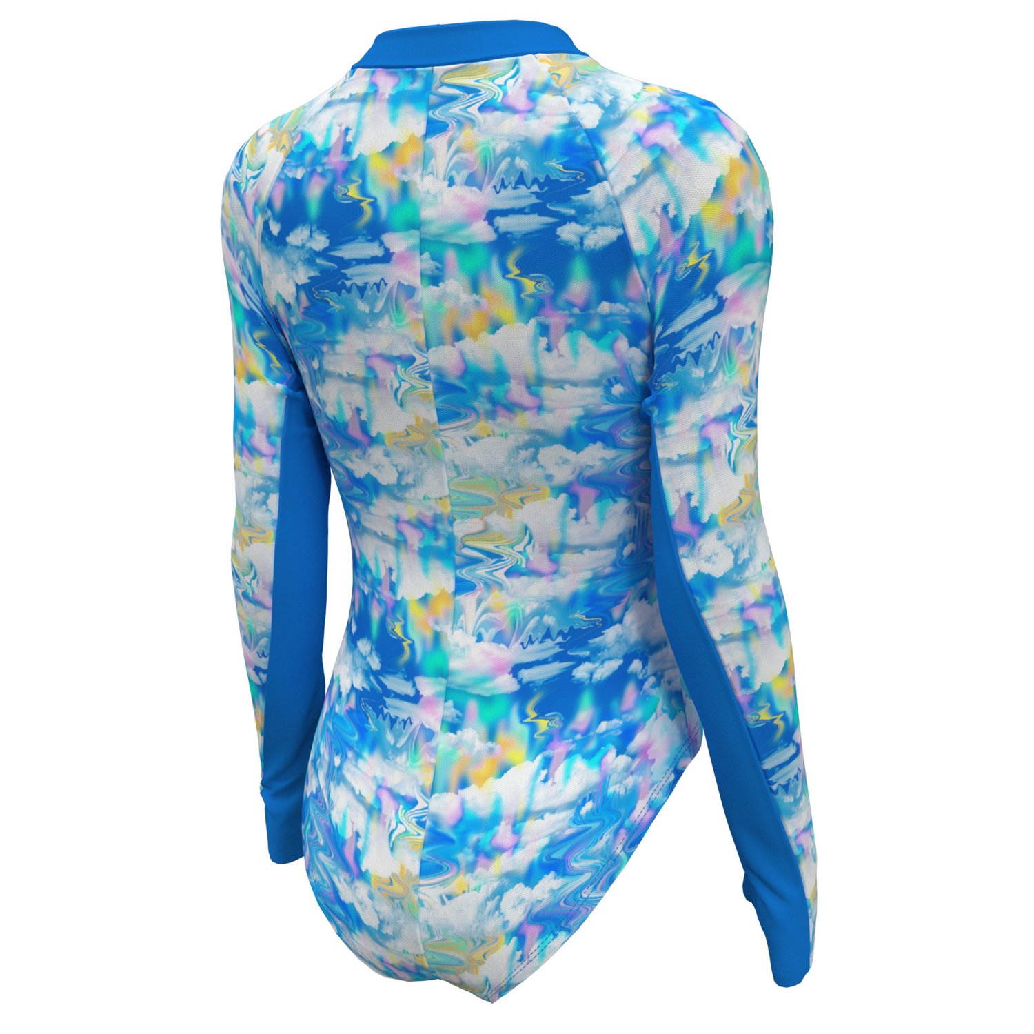 Nike Girls' Dream Clouds Long Sleeve 1-Piece Swimsuit  - view number 2