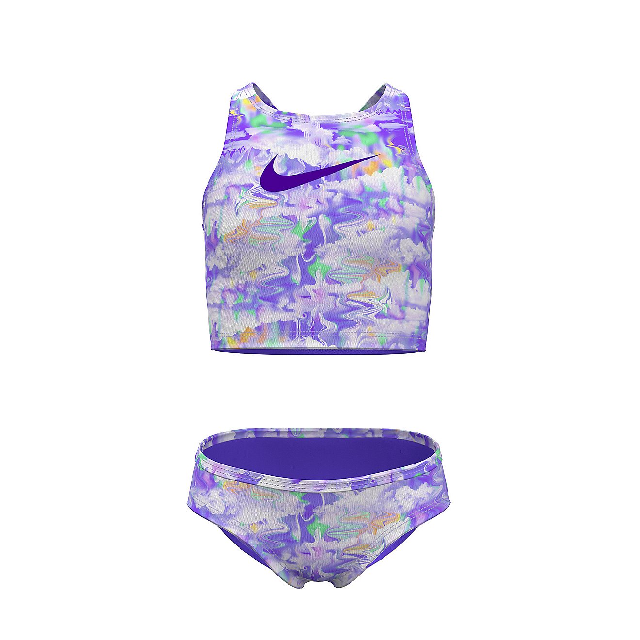 Nike Girls' Dream Clouds Spiderback Midkini Set                                                                                  - view number 1
