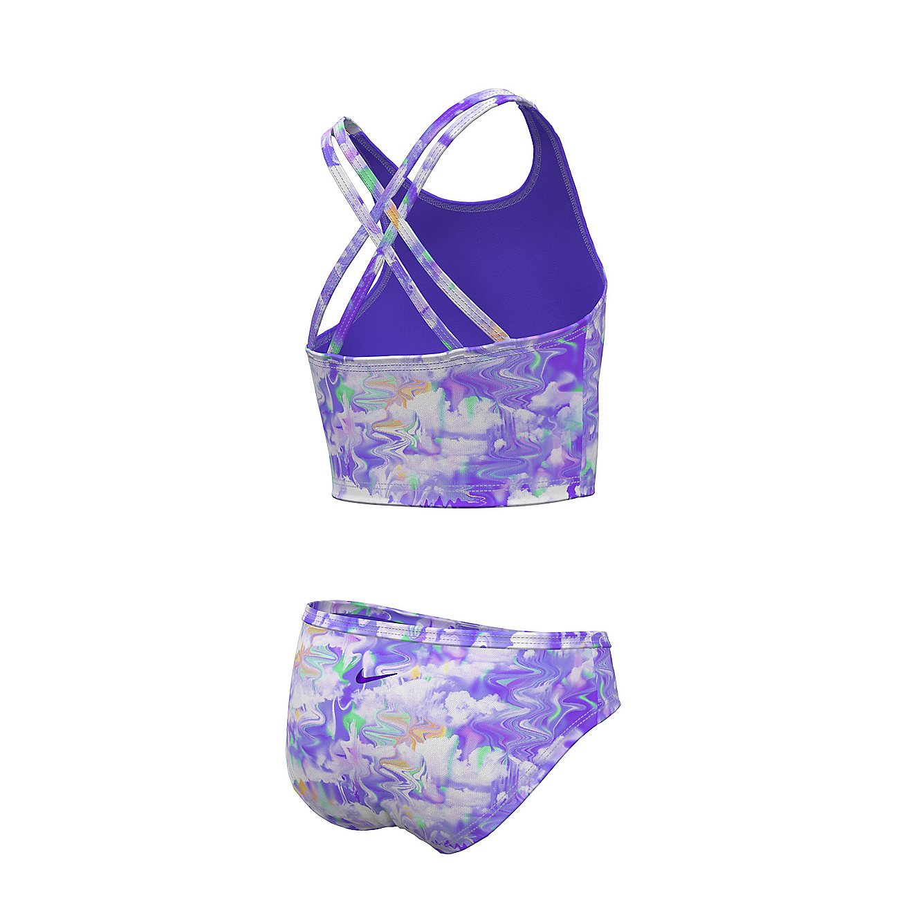 Nike Girls' Dream Clouds Spiderback Midkini Set                                                                                  - view number 2