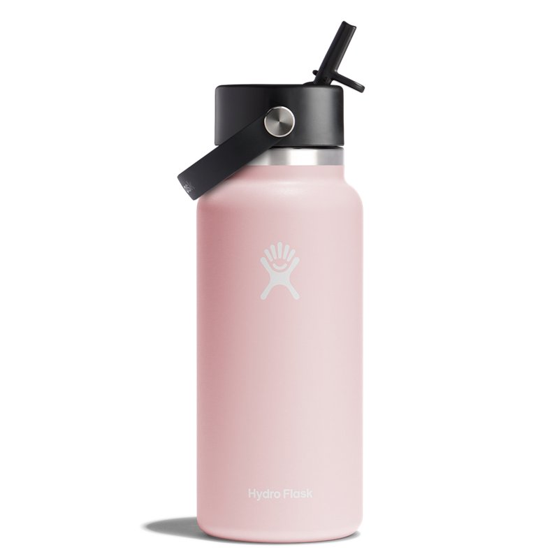 Hydro Flask 32 oz Wide Mouth Water Bottle with Flex Straw Cap Trillium - Thermos/Cups &koozies at Academy Sports