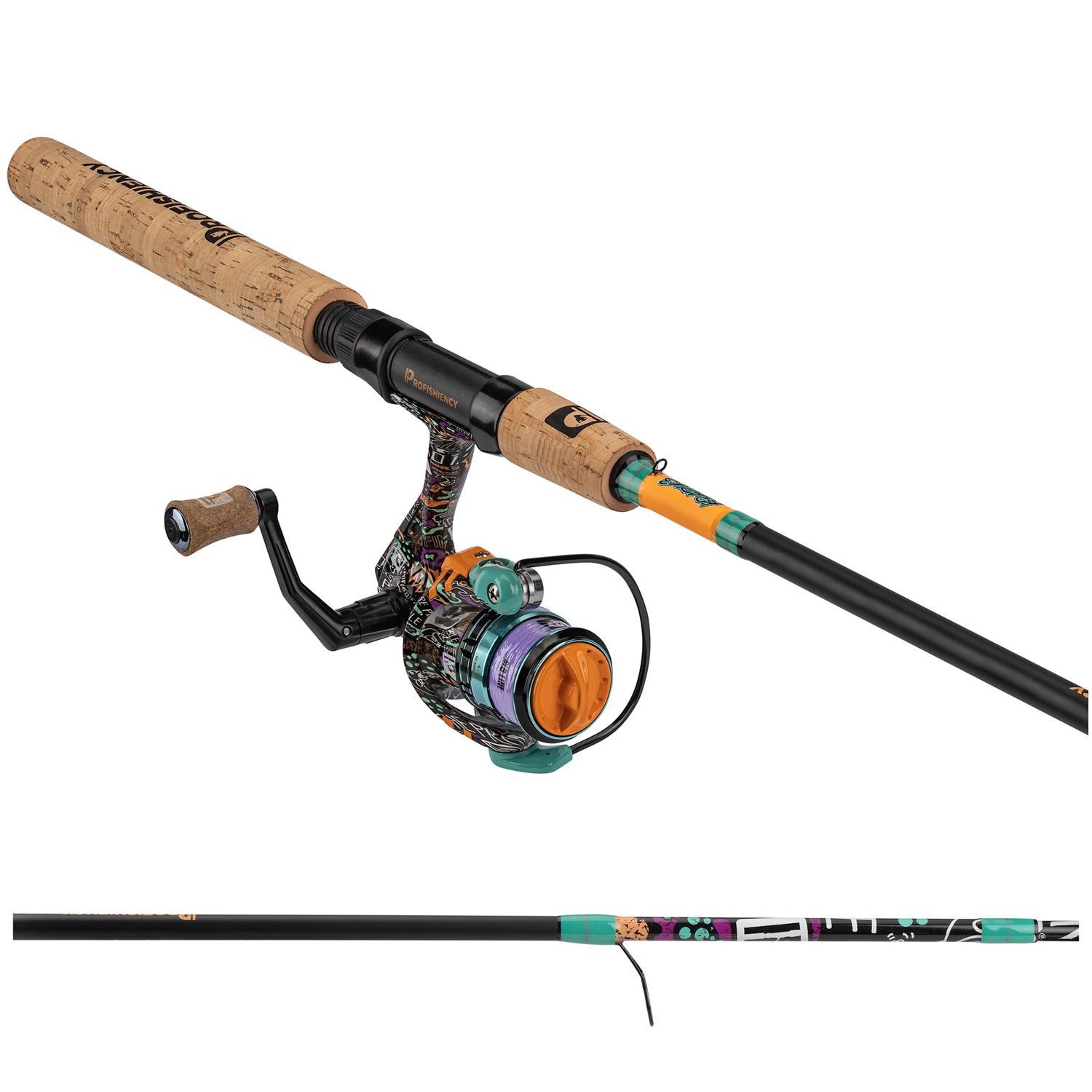 Leisure Sports Fishing Rod and Reel Combo, Spinning Reel Pole, Gear for  Bass and Trout, Strike Series, Silver 899169FJA